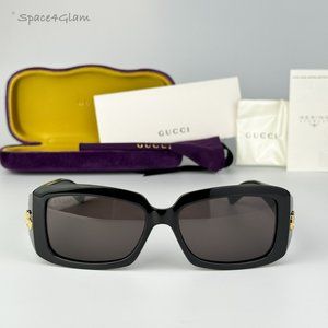 Gucci Men Sunglasses Black Grey Rectangle GG1403S 001 BRAND NEW